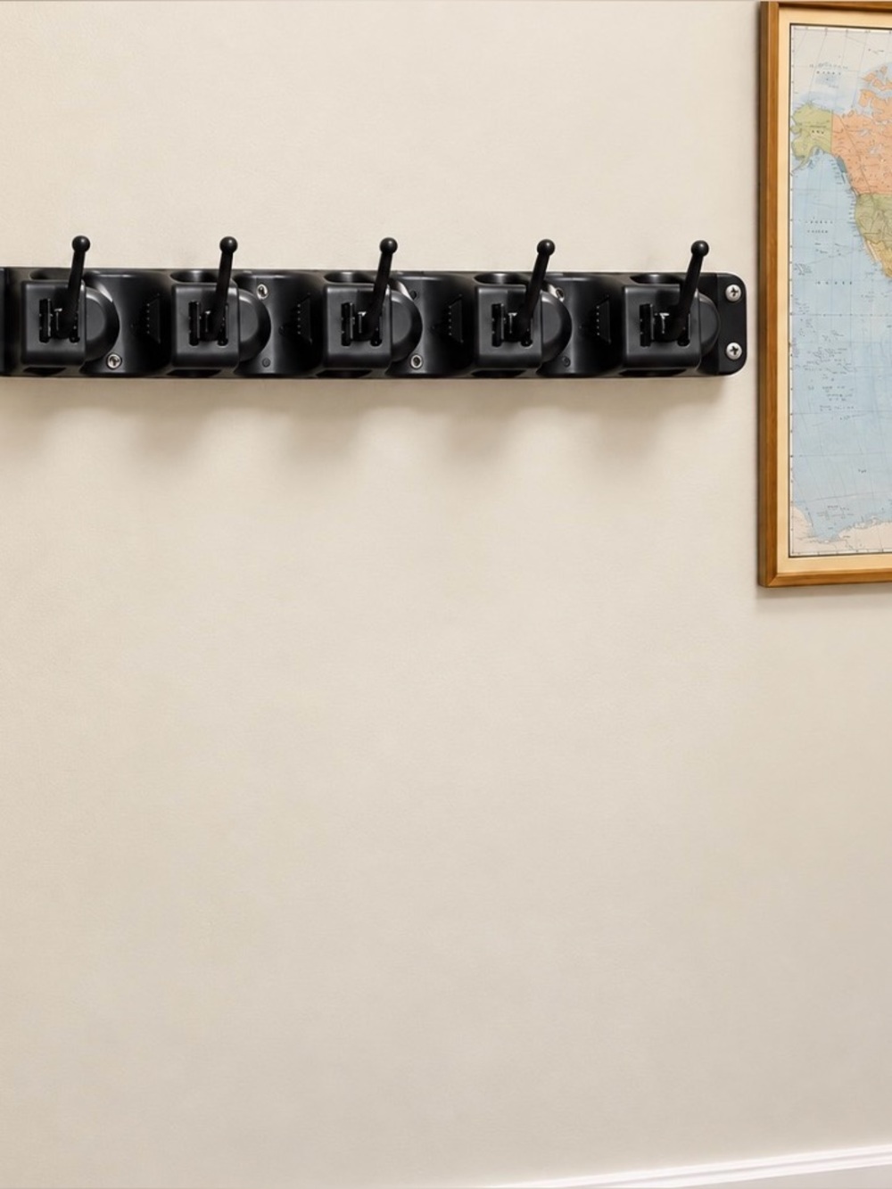 Black Multi-Hook Wall Rack - Ideal Home Wall Decor